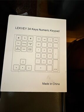 34-Key Numeric Keypad — White